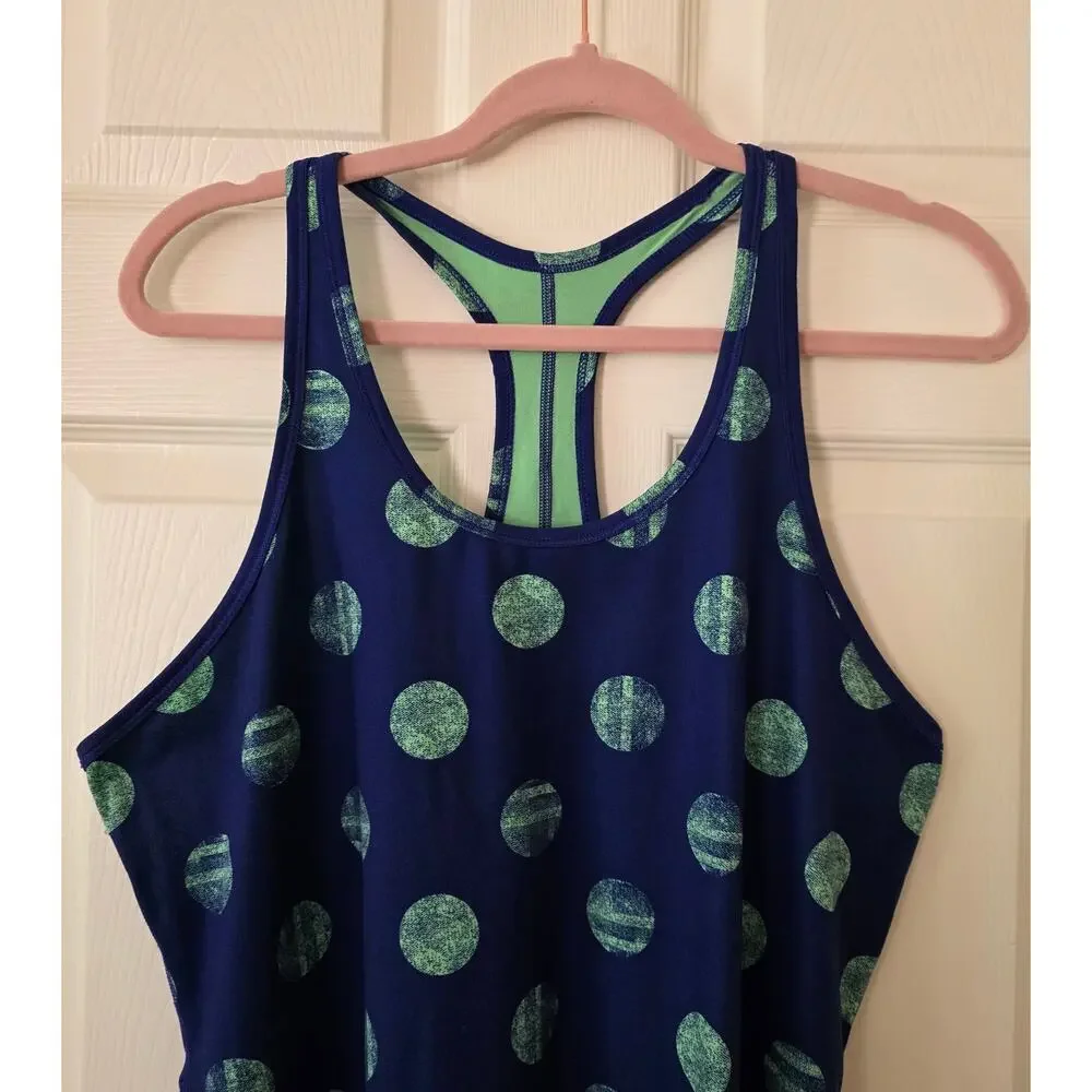Nike Dri-Fit Athletic Racerback Polka Dot Tank Top Women's Size XL